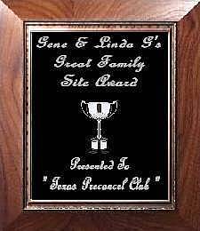 Gene and Linda G's Family Site Award