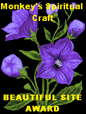 Monkey's Spriritual Crafts Beautiful Site Award