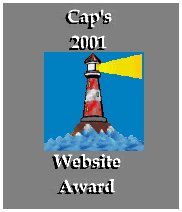 Cap's Corner 2001 Webpage Award 182x212