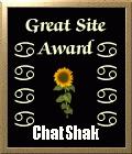 Chat Shak Great Site Award