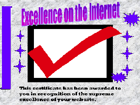 McCreedy Excellence on the Internet Certificate / Award 209x217