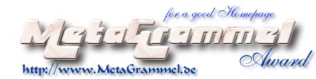 MetaGrammel Award for a good Homepage 458x115