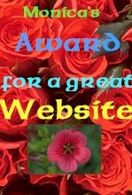 Monica's Award for a great Website 149x220