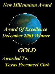 New Millennium Gold Award of Excellence December 2001 Winner