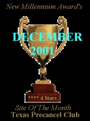 New Millennium Award's December 2001 Site of the Month 4 Stars