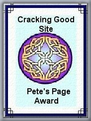 Pete's Page Cracking Good Site Award 183x244