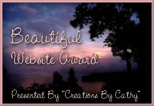 Creations By Cathy's Beautiful Website Award 315x217