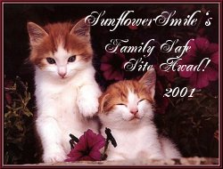 SunflowerSmile Family Safe Site Award 2001 250x190