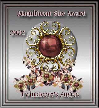 Twinkleeye's Angels Magnificent Site Award 2002