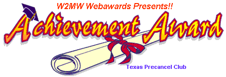 Welcome 2 My World Achievement Award