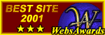 WebsAwards Best Site 2001