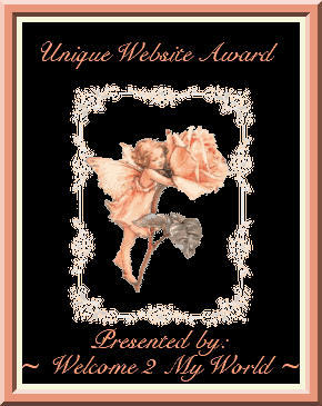 Welcome 2 My World Unique Website Award 290x365